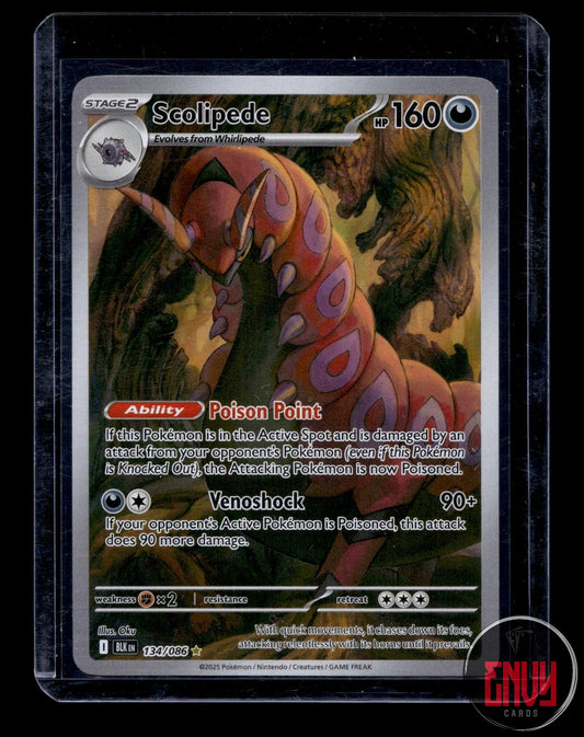 Scolipede Near Mint 134/086 Illustration Rare Black Bolt Pokemon