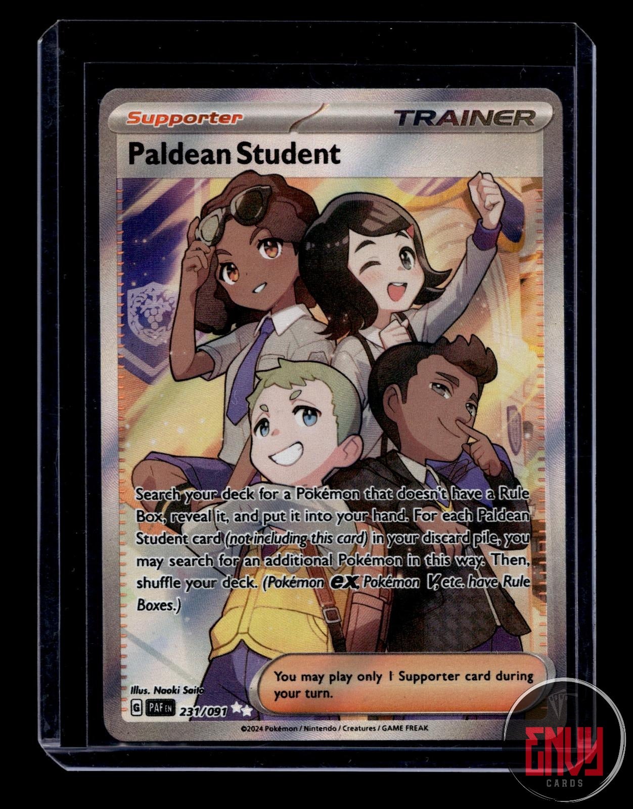 Paldean Student Near Mint 231/091 Ultra Rare Paldean Fates Pokemon