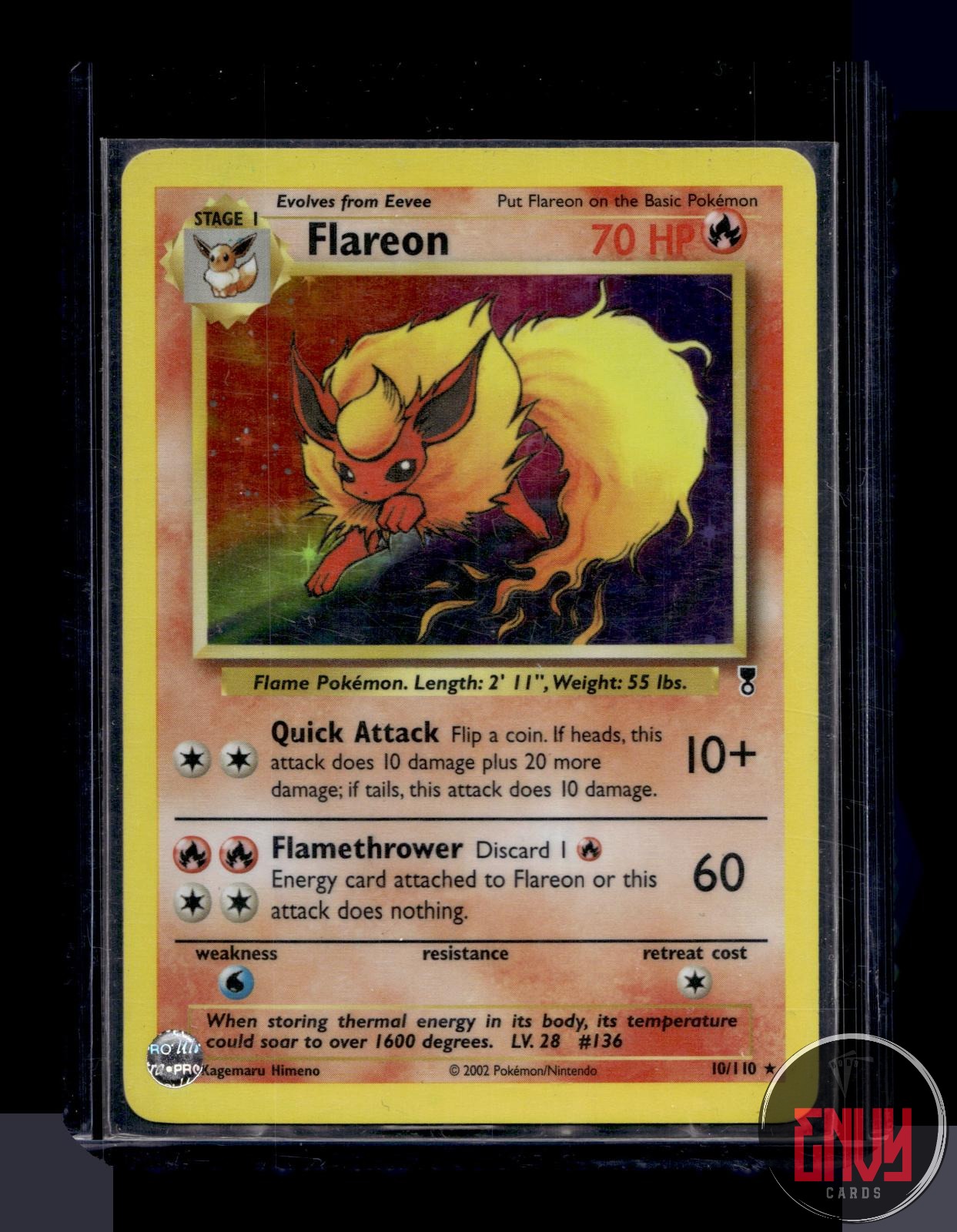 Flareon Lightly Played 10/110 Rare Legendary Collection Pokemon Holo
