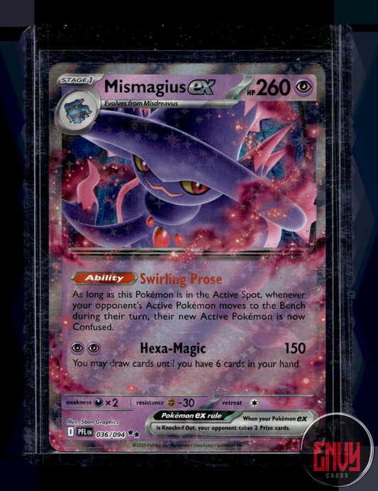 Mismagius ex Near Mint 036/094 Double Rare Phantasmal Flames Pokemon