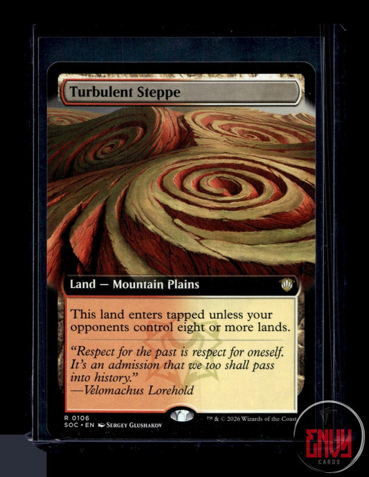 Turbulent Steppe (Extended Art) LP 106 Rare Commander: Secrets of Strixhaven