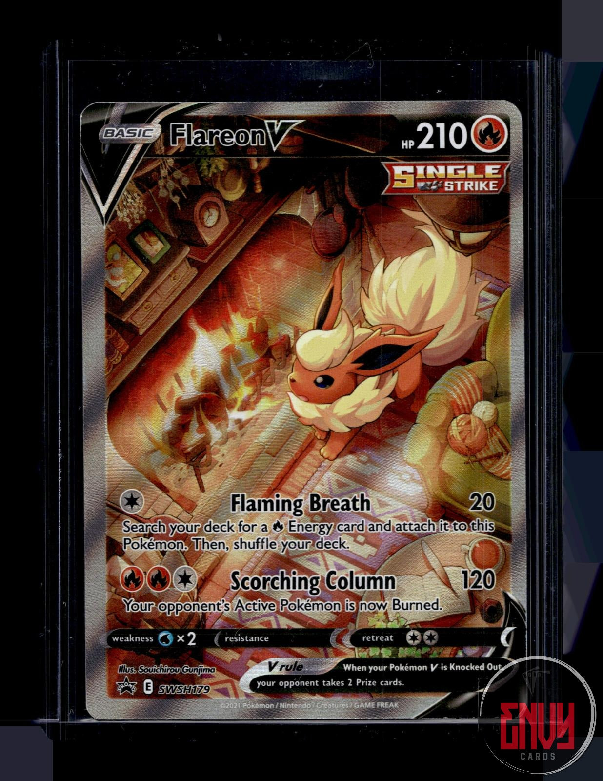 Flareon V Moderately Played SWSH179 Promo Sword & Shield Promo Pokemon Holo