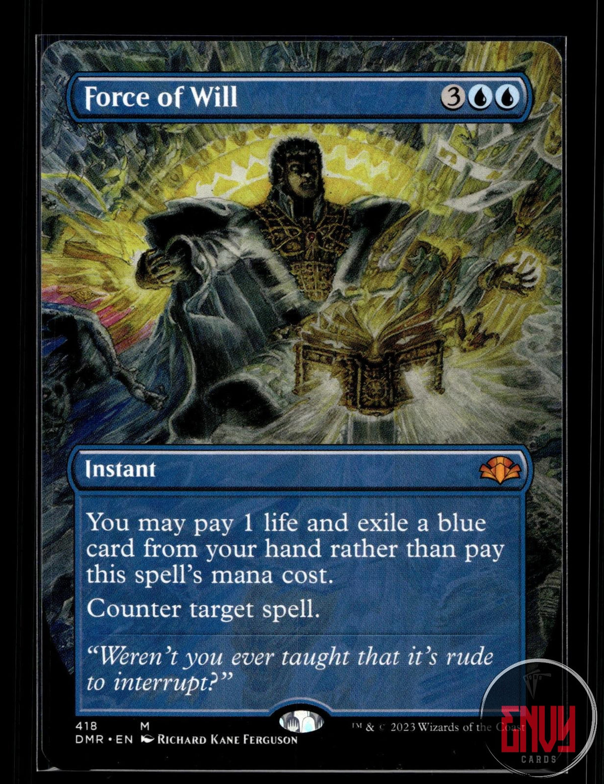 Force of Will (Borderless) Near Mint 418 Mythic Dominaria Remastered
