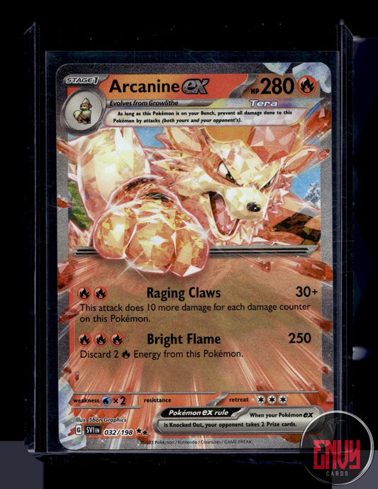 Arcanine ex Near Mint 032/198 Double Rare Scarlet & Violet Pokemon