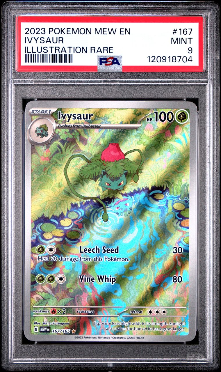 IVYSAUR ILLUSTRATION RARE 2023 POKEMON MEW EN-151 #167 PSA 9