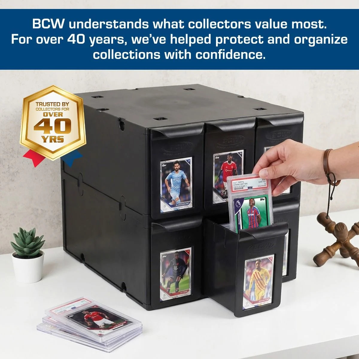 BCW - 6 Drawer Graded Card Catalog - Black