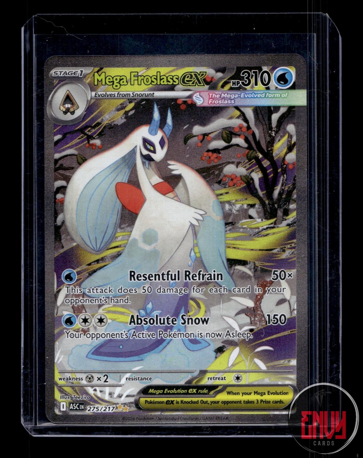 Mega Froslass ex NM 275/217 Ascended Heroes Pokemon Holo