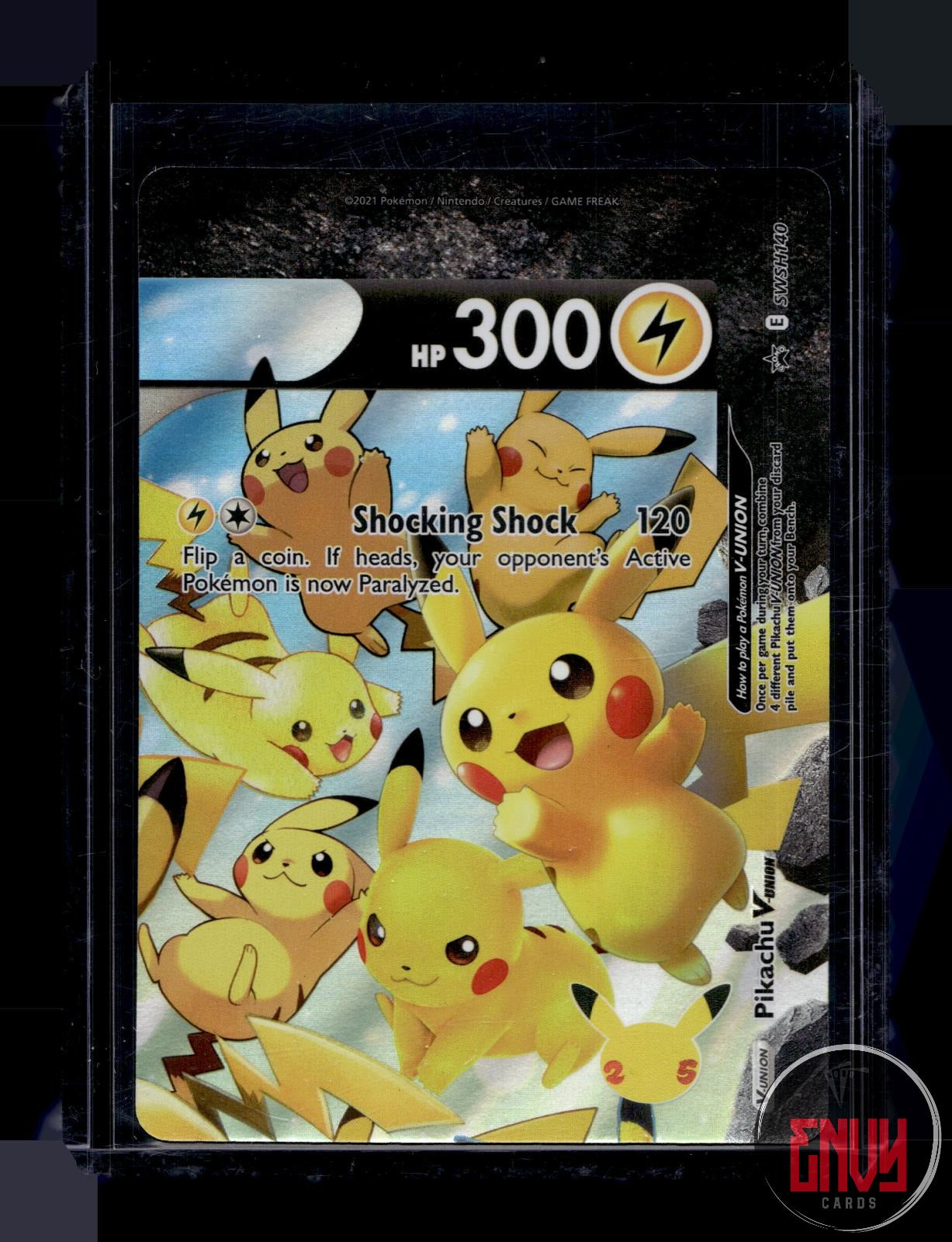 Pikachu V-Union Near Mint SWSH140 Promo Sword & Shield Promo Pokemon Holo