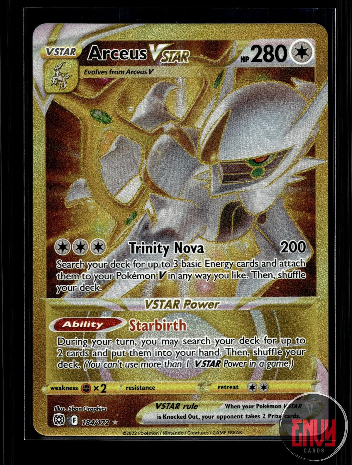 Arceus VSTAR NM 184/172 SEC Brilliant Stars Pokemon Holo