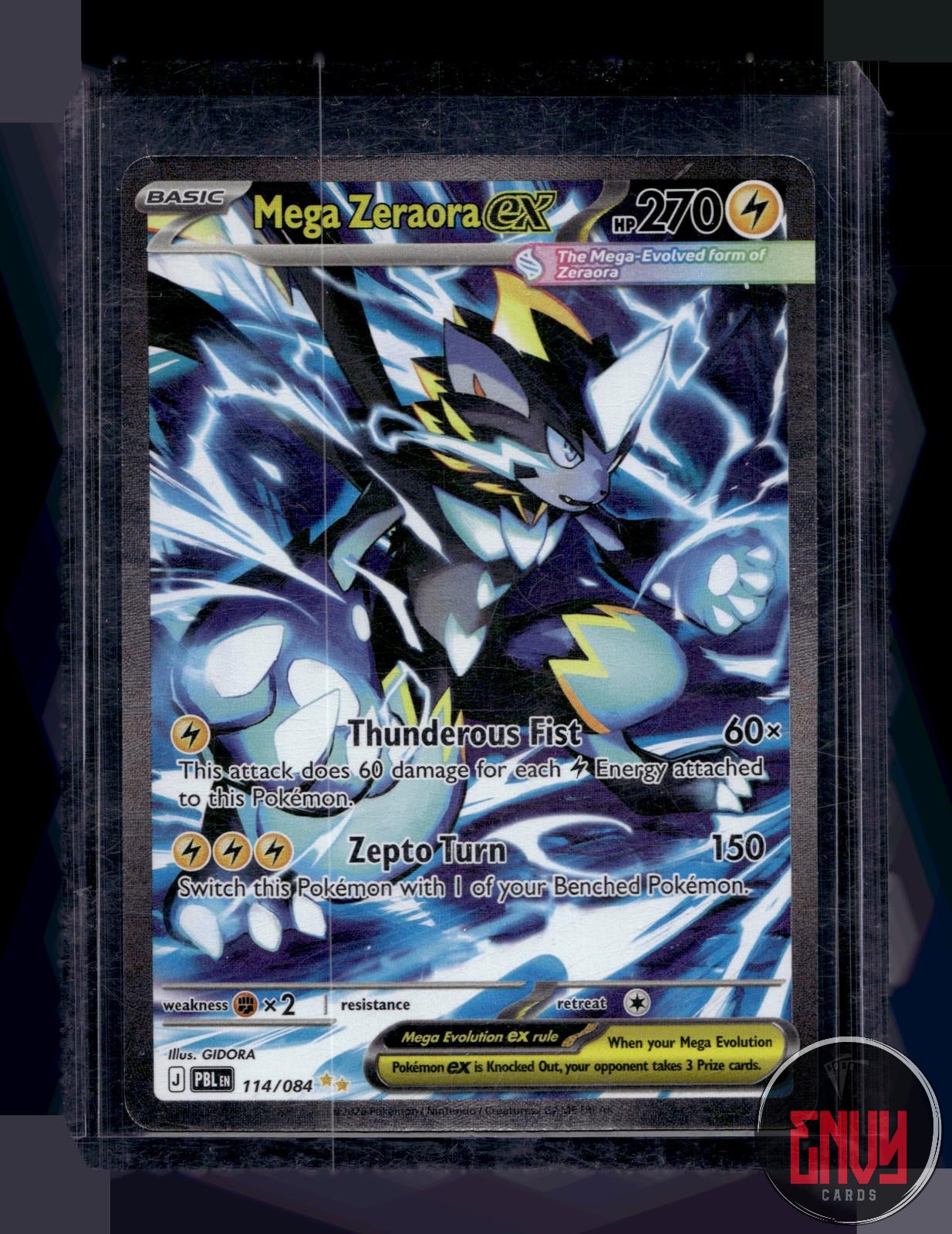 Mega Zeraora ex NM 114/084 Special Illustration Rare Pitch Black Pokemon Holo