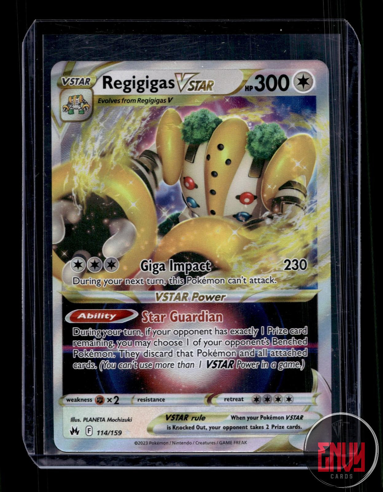 Regigigas VSTAR Near Mint 114/159 VSTAR Rare Crown Zenith Pokemon Holo
