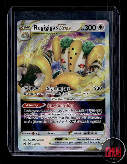 Regigigas VSTAR Near Mint 114/159 VSTAR Rare Crown Zenith Pokemon Holo