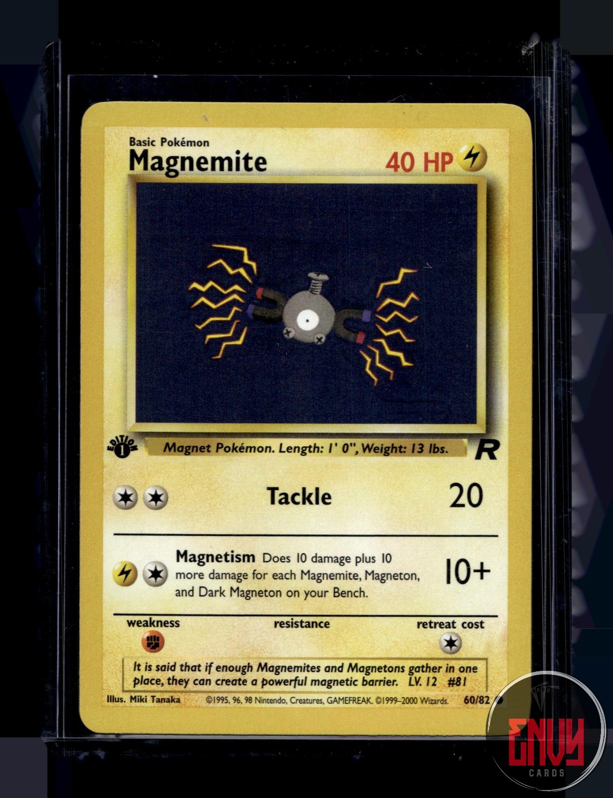 Magnemite Lightly Played 60/82 Common Team Rocket Pokemon 1st Edition