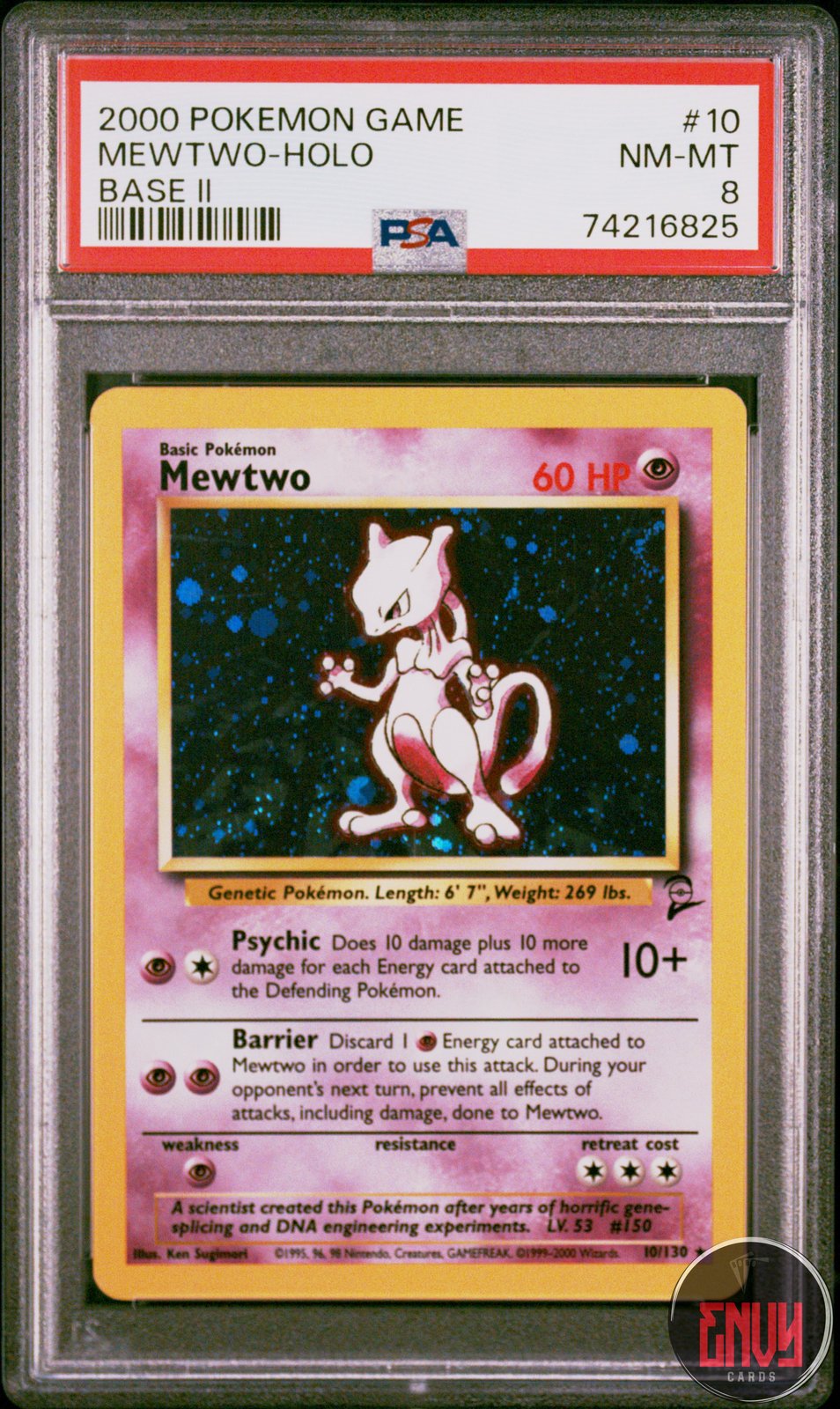 Mewtwo Holo 10 Game Base Ii Pokemon PSA 8