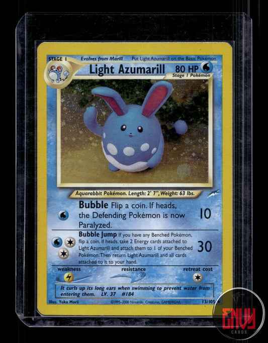 Light Azumarill Moderately Played 13/105 Rare Neo Destiny Pokemon Unlimited Holo