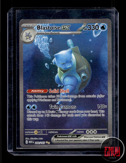 Blastoise ex Near Mint 200/165 Special Illustration Rare 151 Pokemon