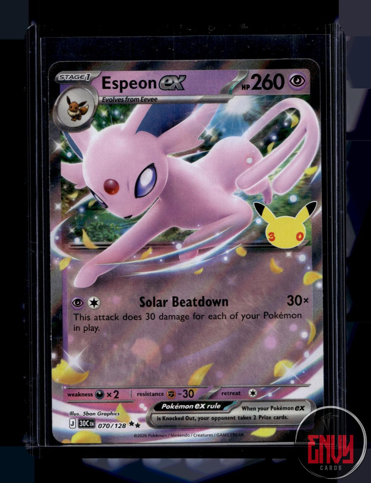 Espeon ex NM 070/128 RR ME: 30th Celebration Pokemon Holo