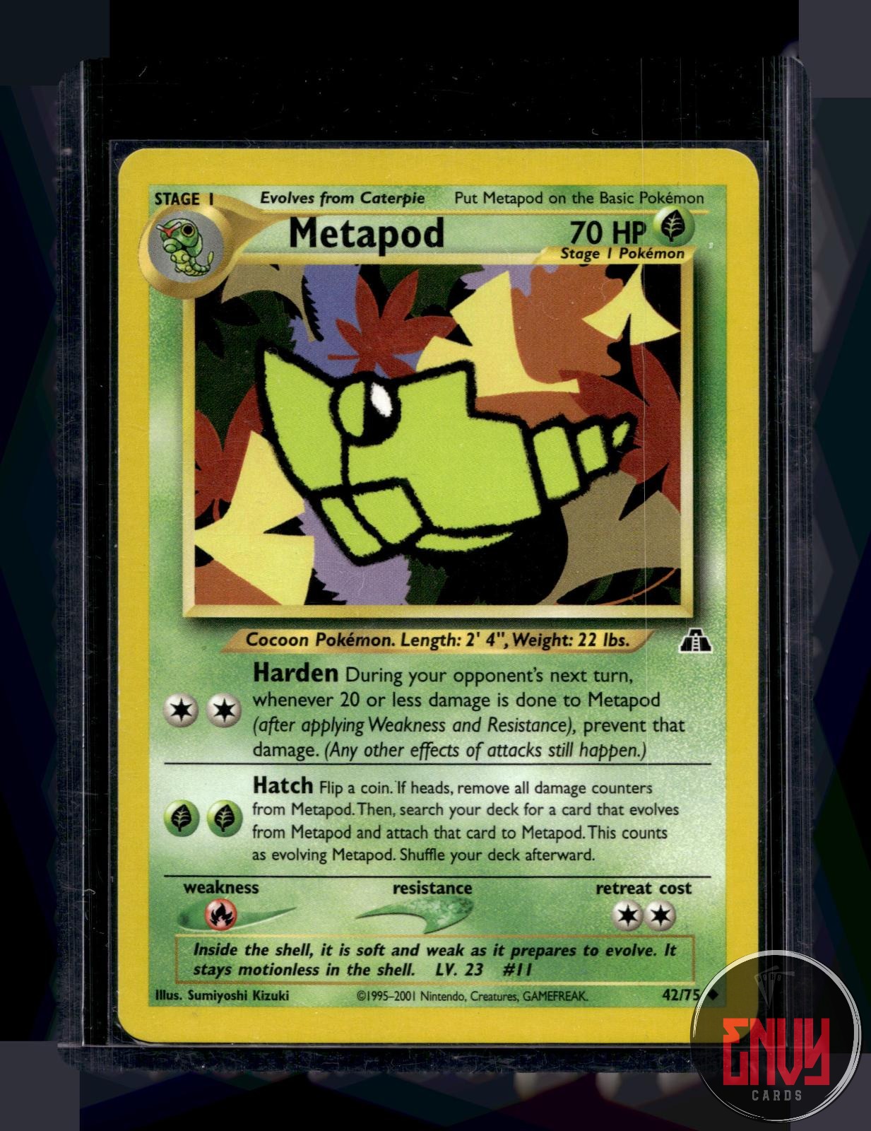 Metapod Lightly Played 42/75 Uncommon Neo Discovery Pokemon Unlimited