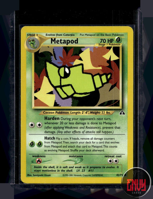 Metapod Lightly Played 42/75 Uncommon Neo Discovery Pokemon Unlimited