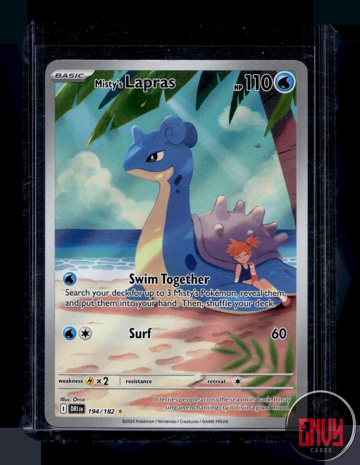 Misty's Lapras Near Mint 194/182 Illustration Rare Destined Rivals Pokemon Holo