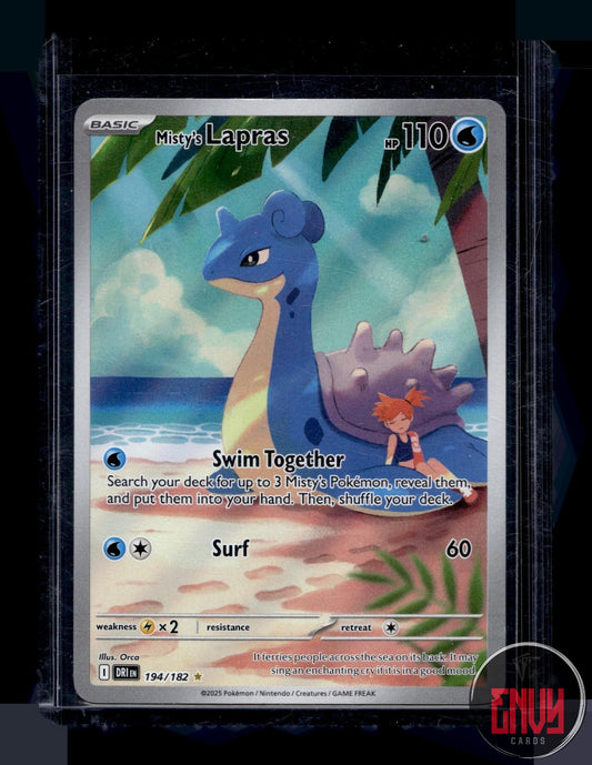 Misty's Lapras Near Mint 194/182 Illustration Rare Destined Rivals Pokemon Holo
