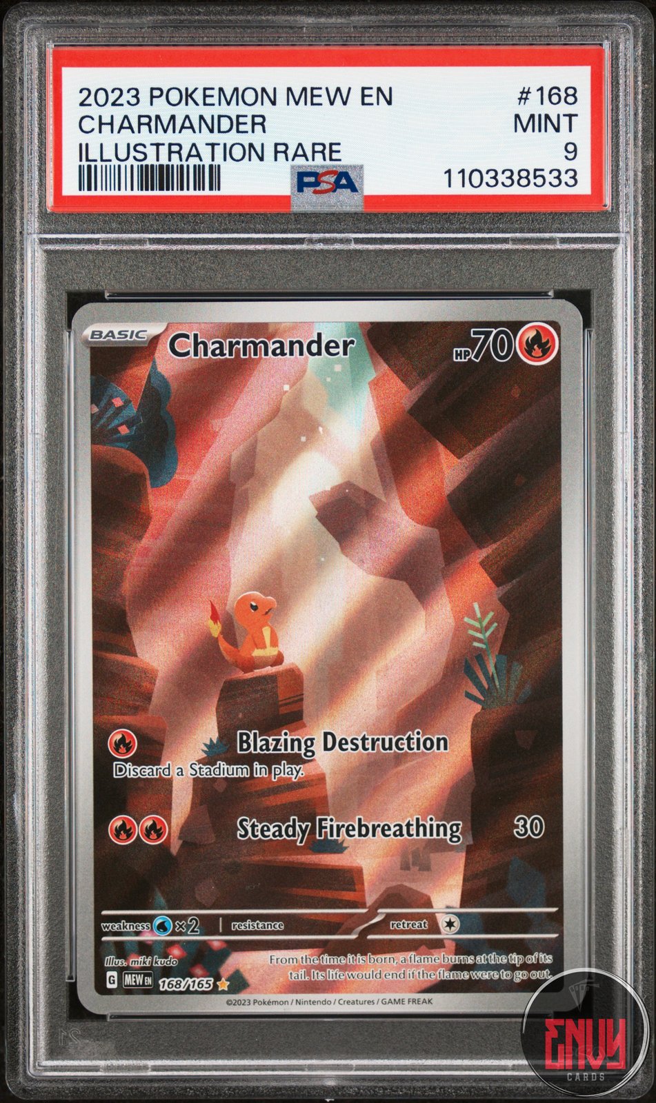 Charmander 168/165 Illustration Rare 151 Pokemon PSA 9