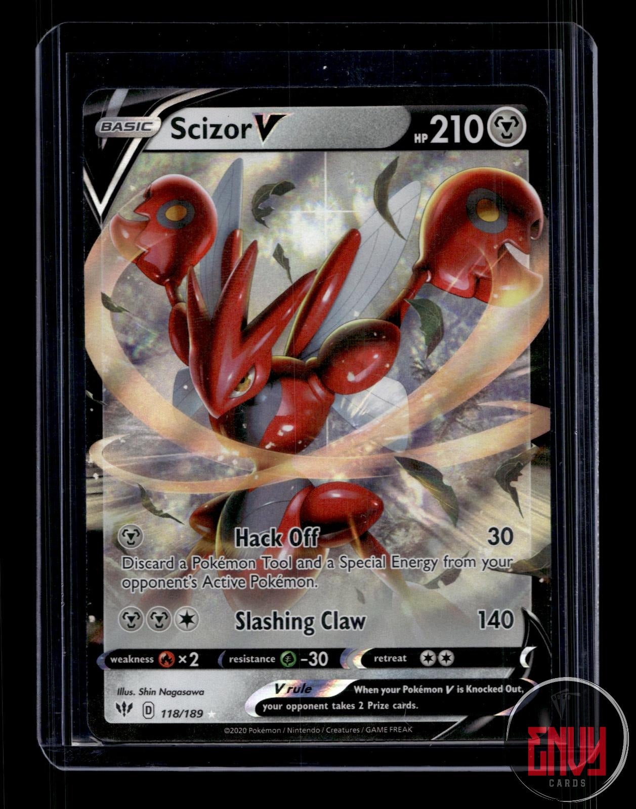 Scizor V Lightly Played 118/189 V Rare Darkness Ablaze Pokemon Holo