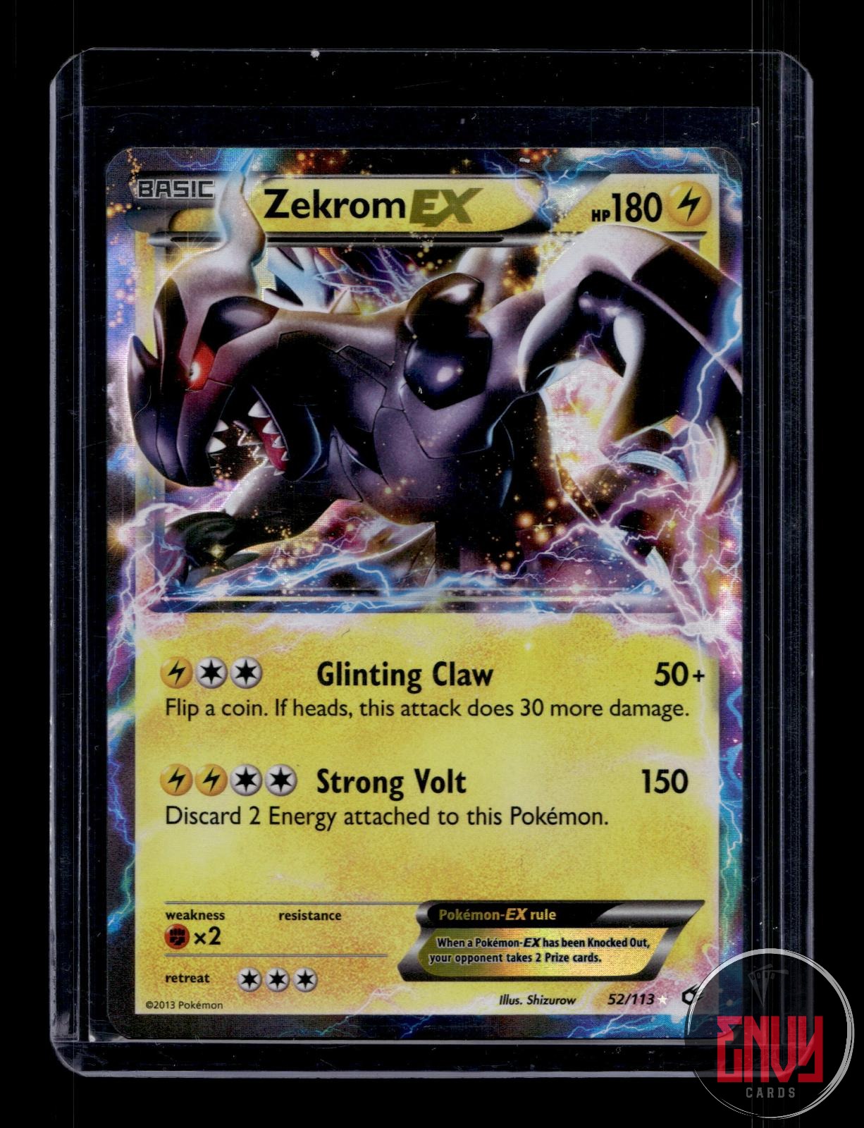Zekrom EX Lightly Played 52/113 Ultra Rare Legendary Treasures Pokemon