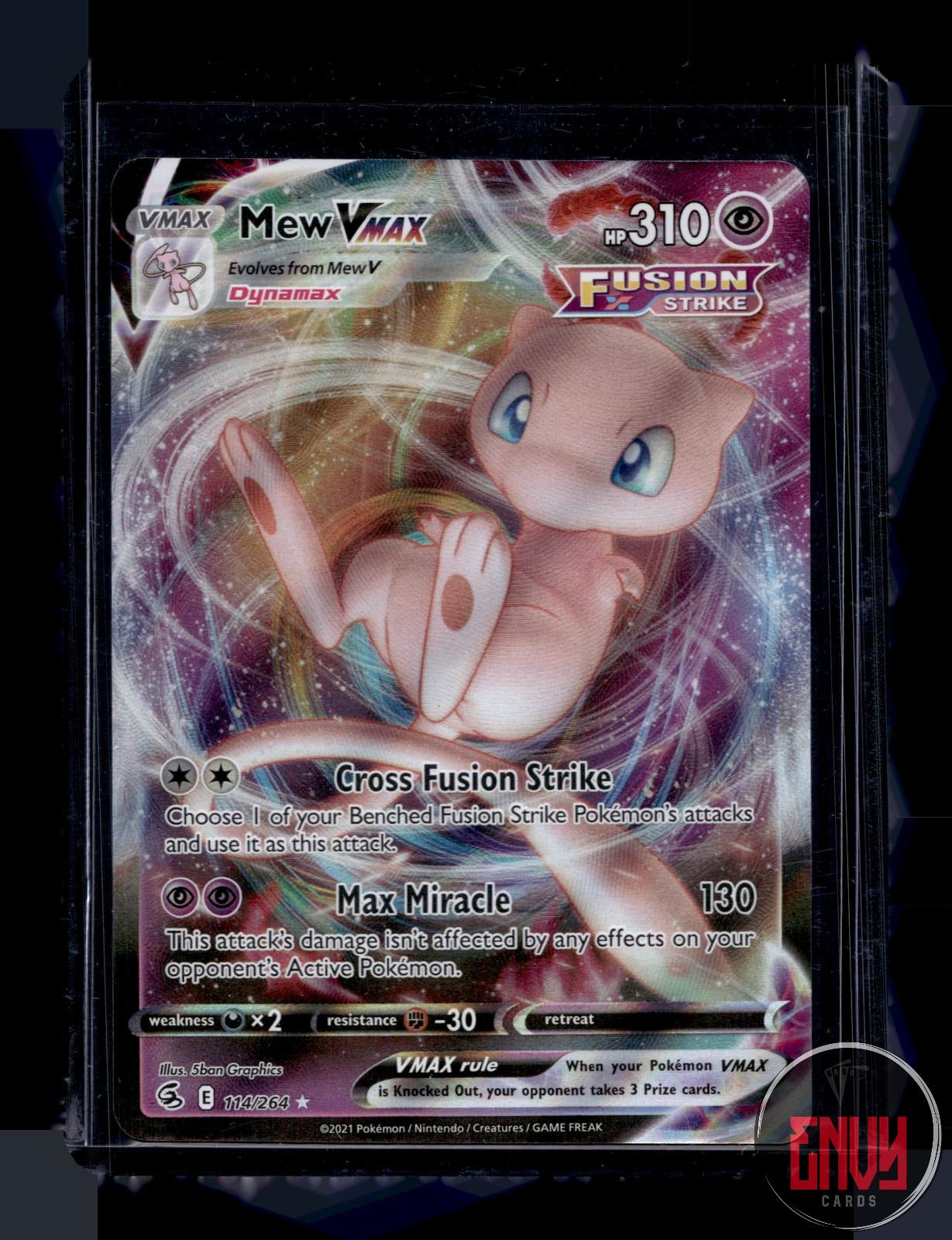 Mew VMAX Near Mint 114/264 VMAX Rare Fusion Strike Pokemon