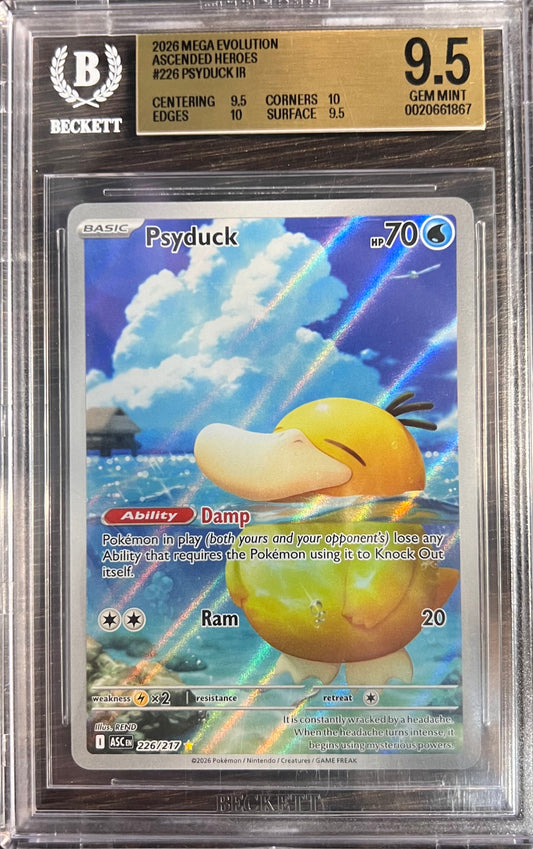 Psyduck IR 226 Tcg Mega Evolution Ascended Heroes Pokemon BGS 9.5 Gold