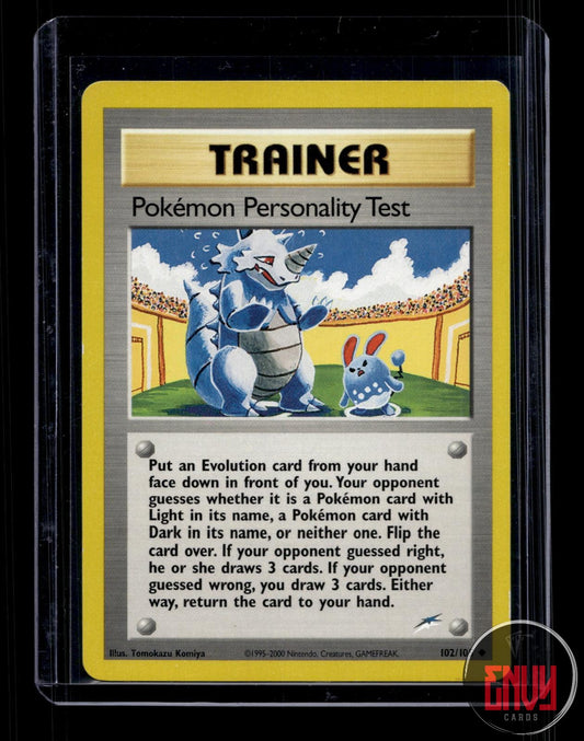 Pokemon Personality Test LP 102/105 Uncommon Neo Destiny Pokemon Unlimited