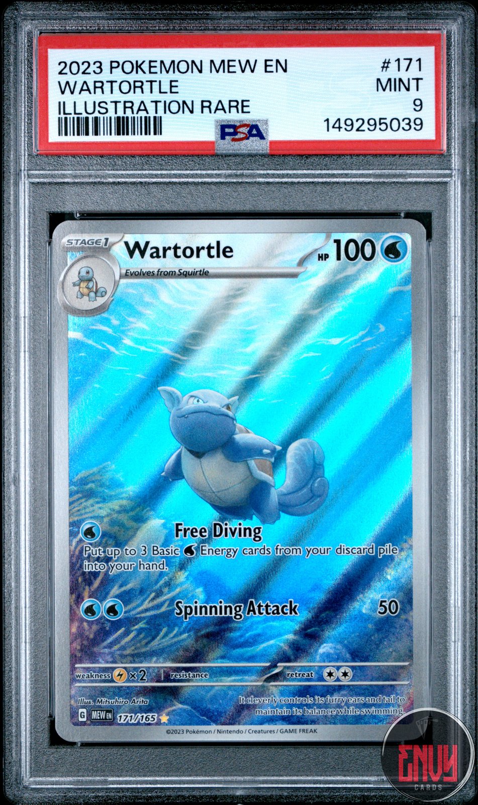 Wartortle 171/165 Illustration Rare 151 Pokemon PSA 9