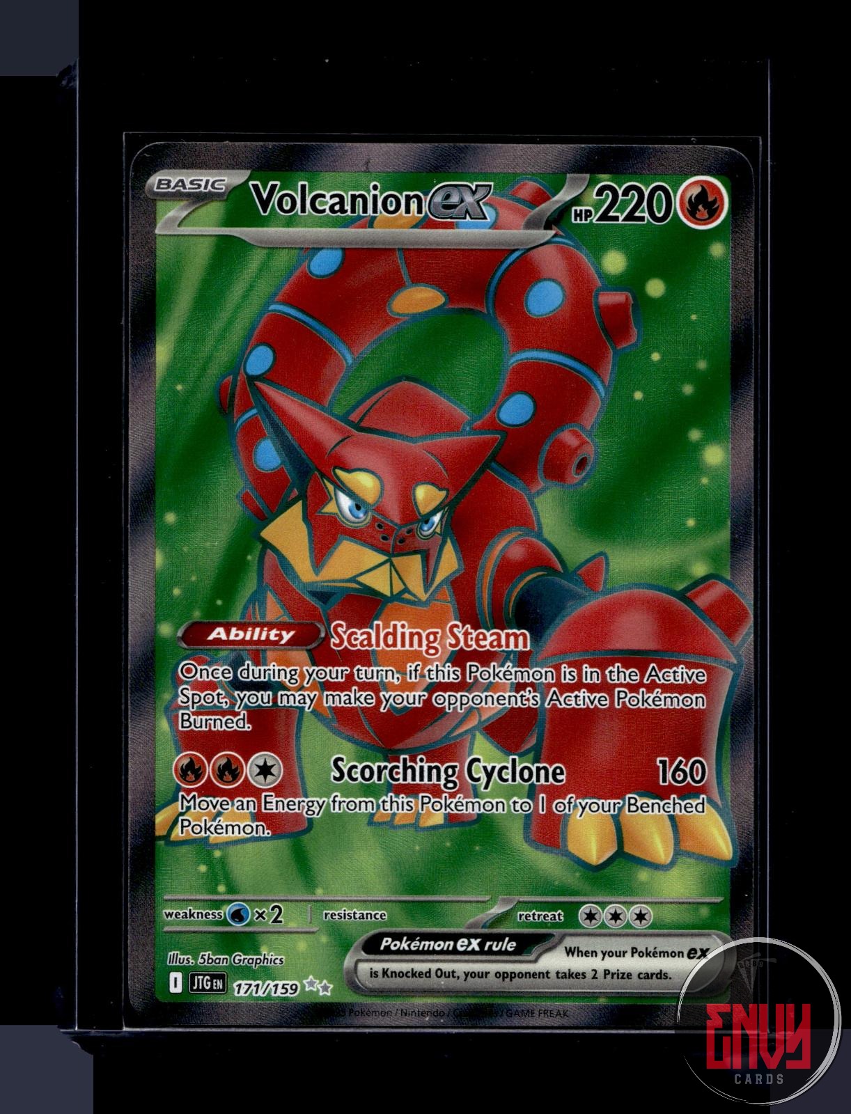 Volcanion ex Near Mint 171/159 Ultra Rare Journey Together Pokemon
