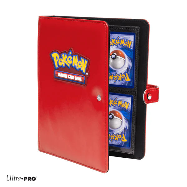 Ultra Pro: Premium Red 4-Pocket Snap Binder for Pokémon