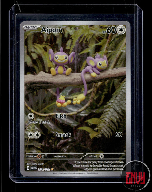 Aipom Near Mint 211/182 Illustration Rare Paradox Rift Pokemon