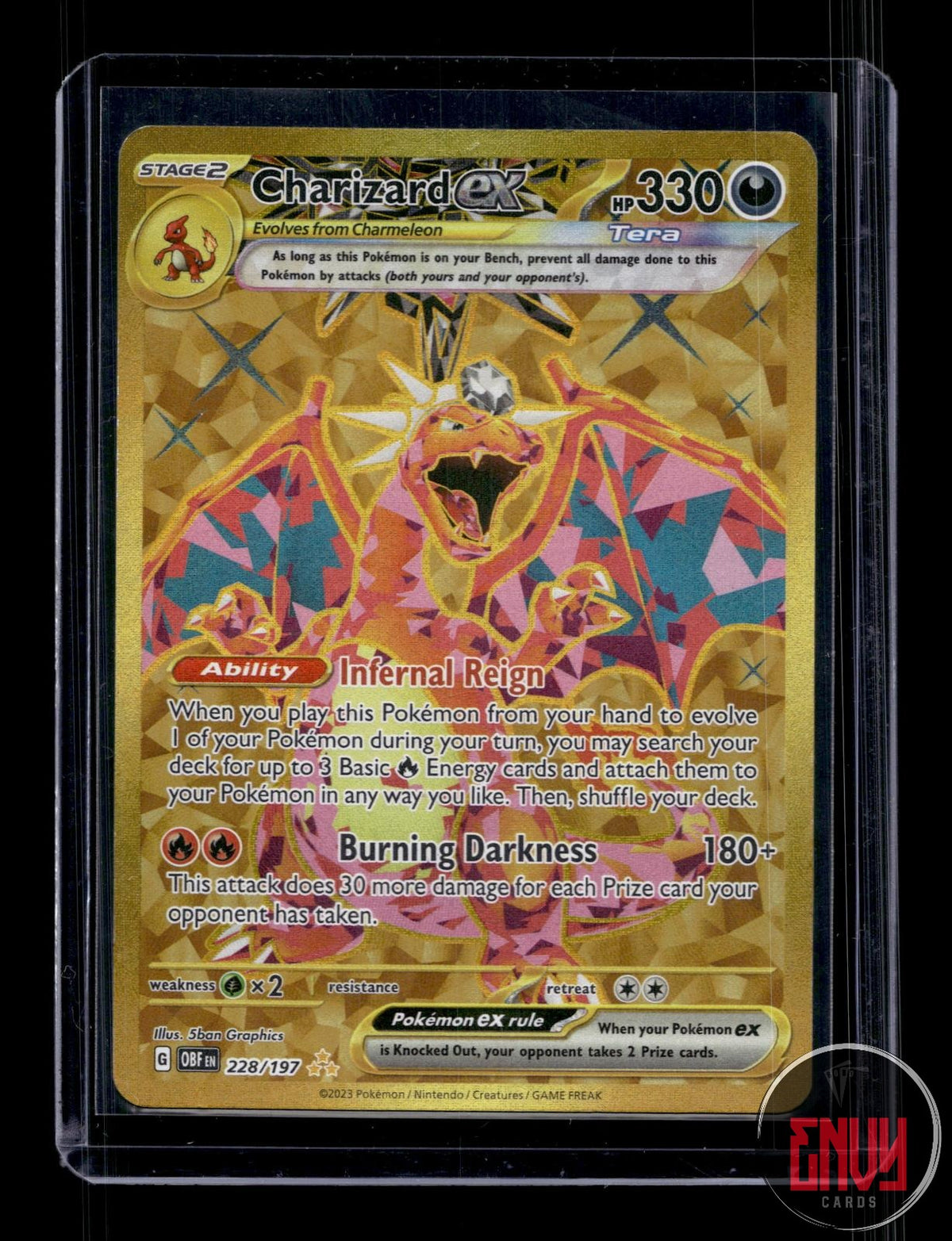 Charizard ex LP 228/197 HR Obsidian Flames Pokemon Holo