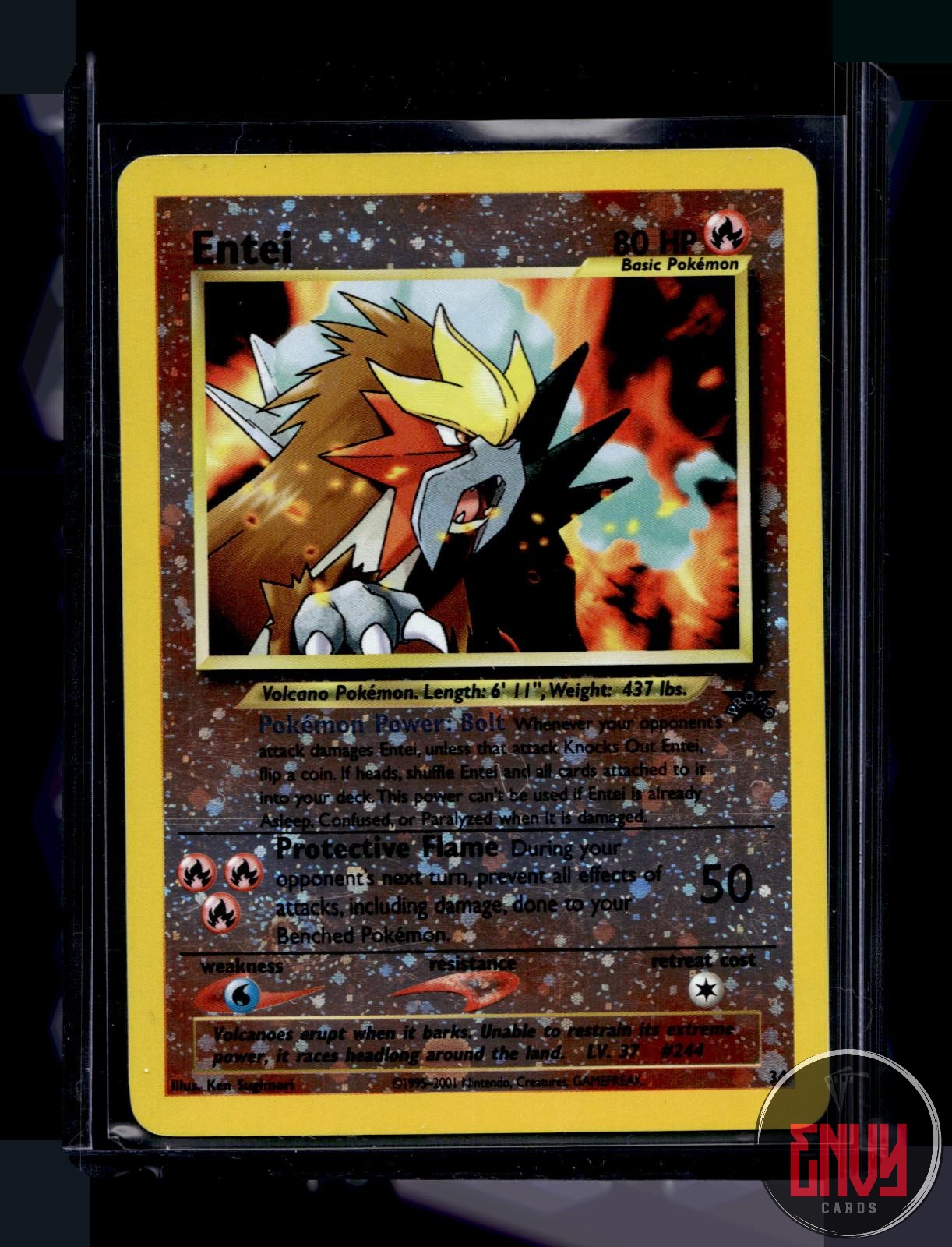 Entei Moderately Played 34 Promo Wizards Black Star Promos Pokemon Reverse Holo