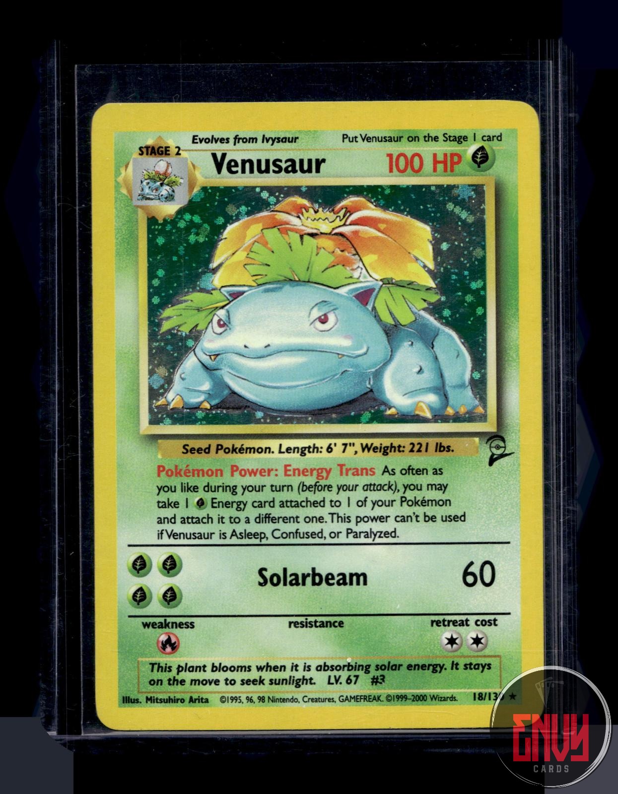 Venusaur Lightly Played 18/130 Rare Base Set 2 Pokemon Holo