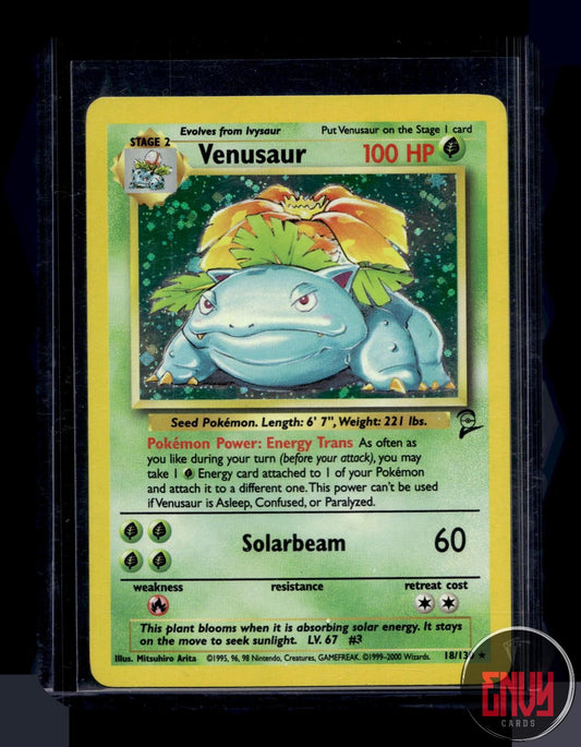 Venusaur Lightly Played 18/130 Rare Base Set 2 Pokemon Holo
