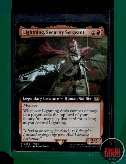 Lightning, Security Sergeant (Extended Art) LP 462 Rare FINAL FANTASY Foil