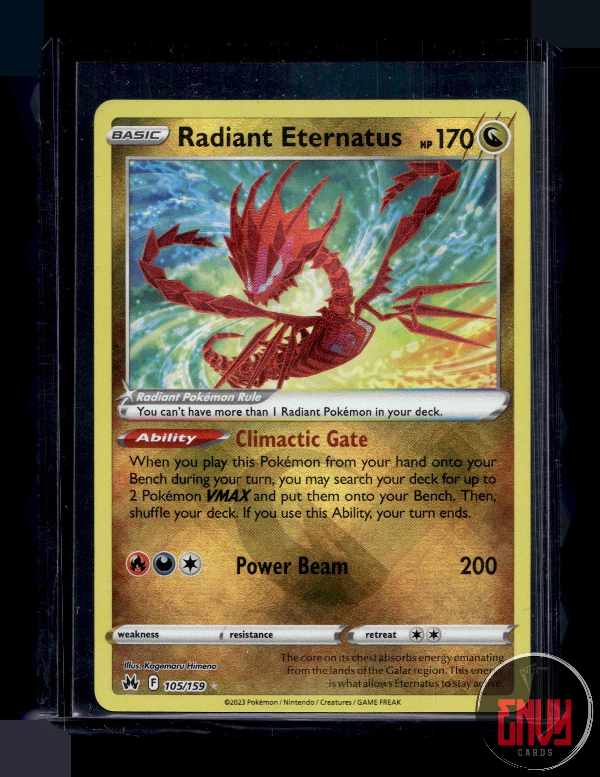 Radiant Eternatus Near Mint 105/159 Radiant Rare Crown Zenith Pokemon