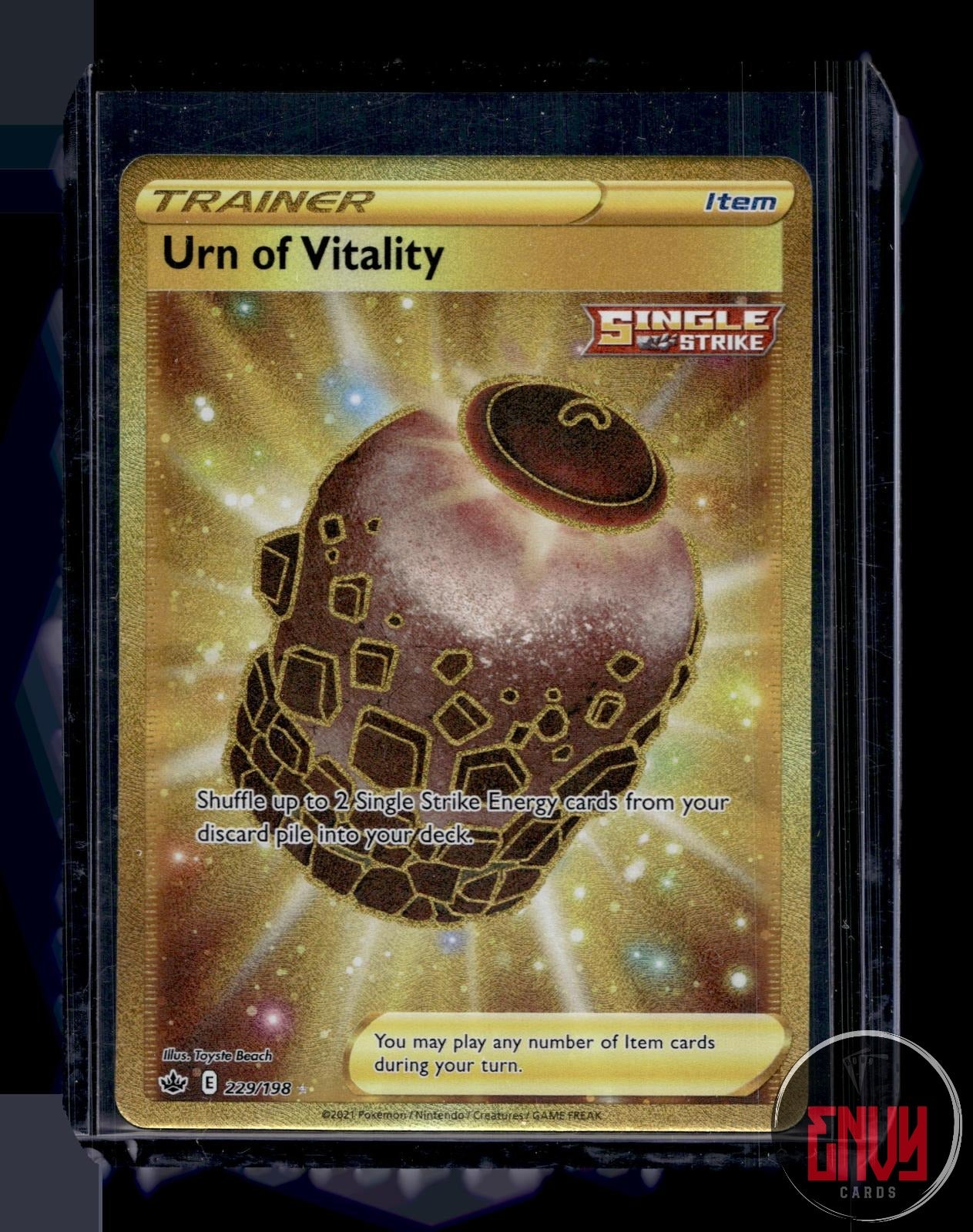 Urn of Vitality Near Mint 229/198 Secret Rare Chilling Reign Pokemon Holo