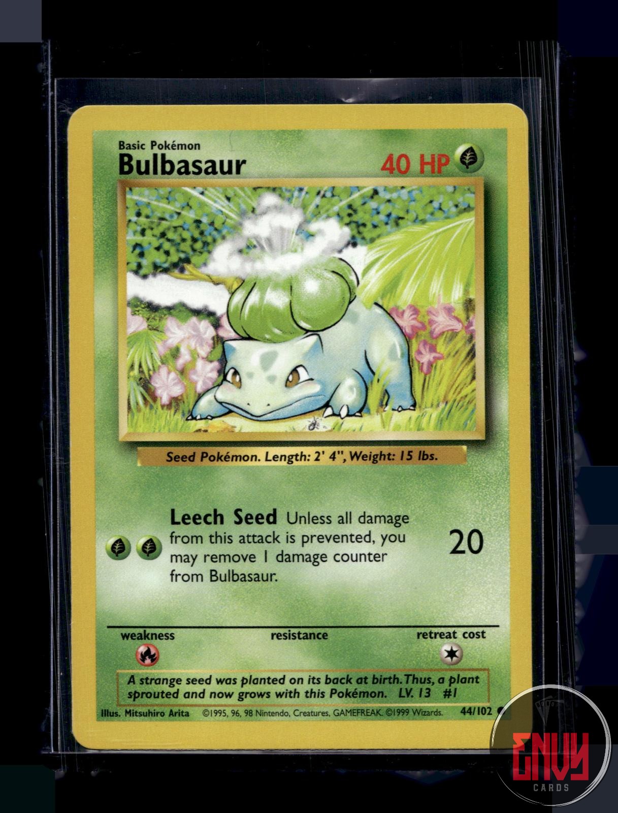 Bulbasaur Near Mint 44/102 Common Base Set Unlimited Pokemon