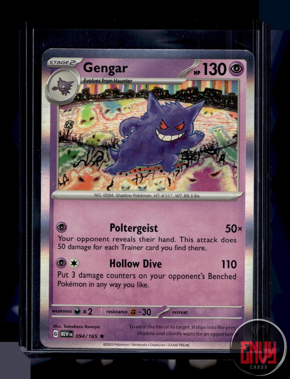 Gengar Near Mint 094/165 Rare 151 Pokemon Holo