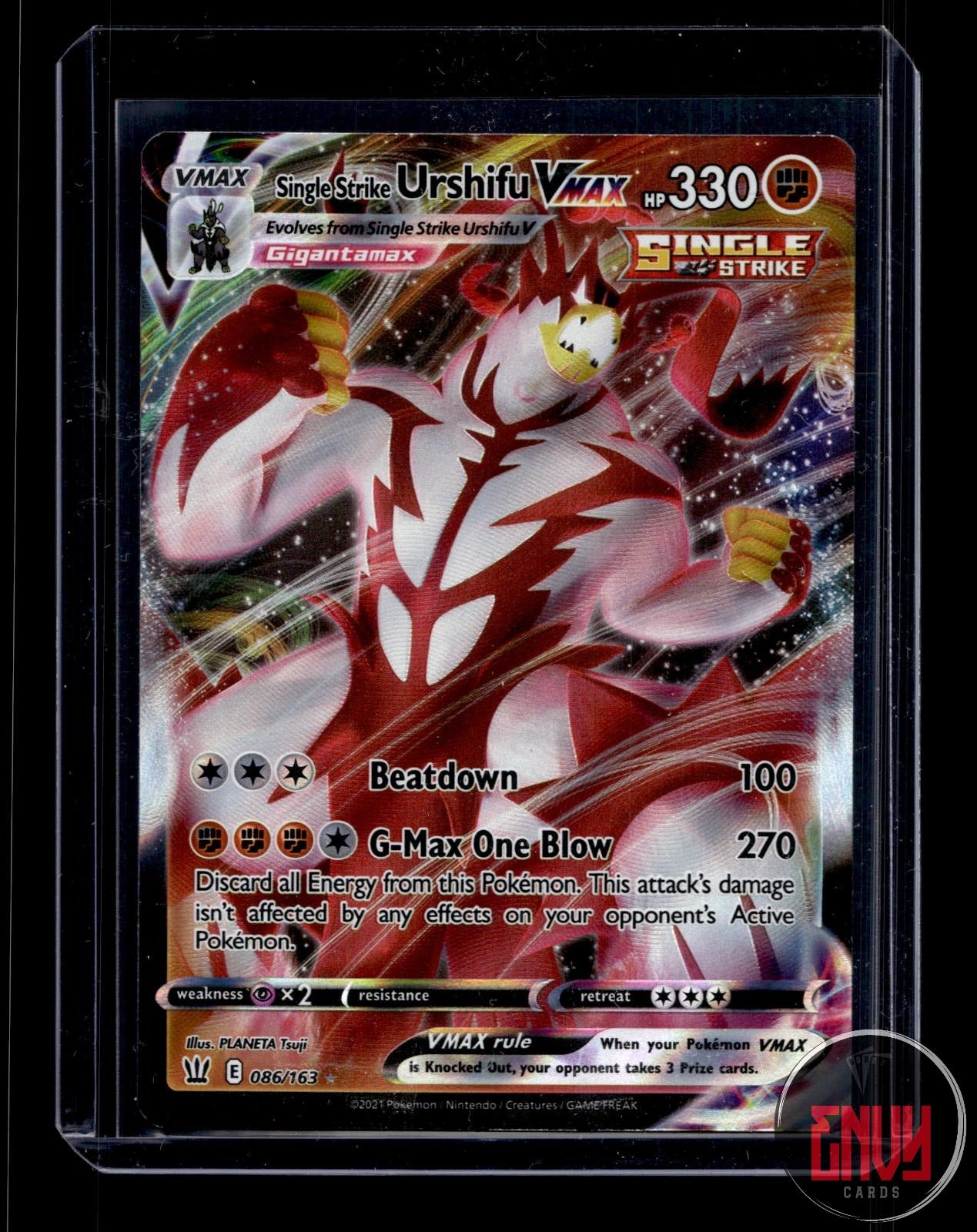 Single Strike Urshifu VMAX Near Mint 086/163 VMAX Rare Battle Styles Pokemon