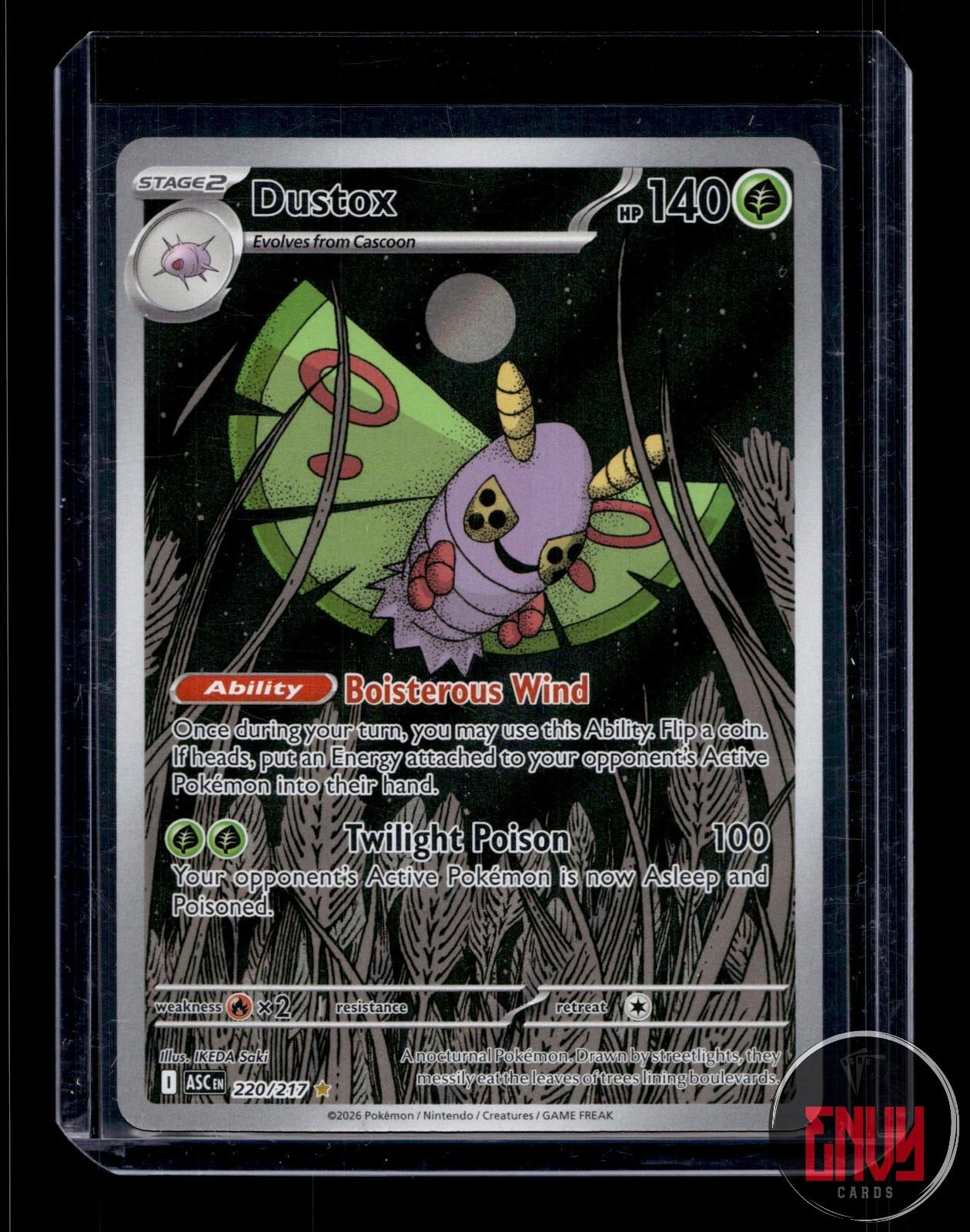 Dustox Near Mint 220/217 Illustration Rare Ascended Heroes Pokemon