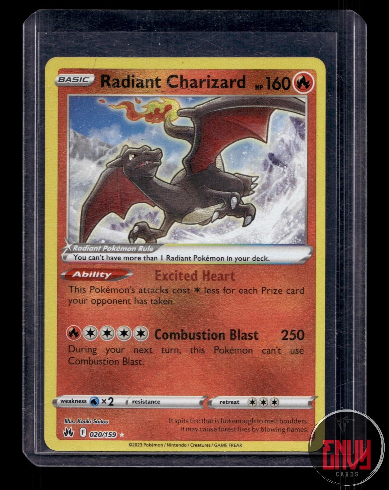 Radiant Charizard Near Mint 020/159 Radiant Rare Crown Zenith Pokemon