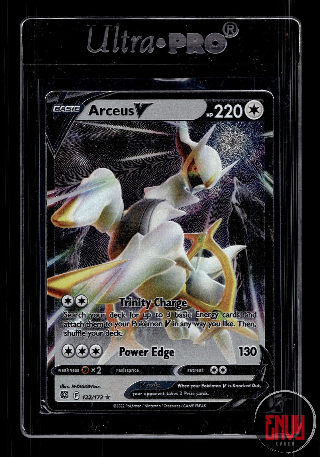 Arceus V (Metal Card) NM 122/172 Miscellaneous Cards & Products Pokemon Holo