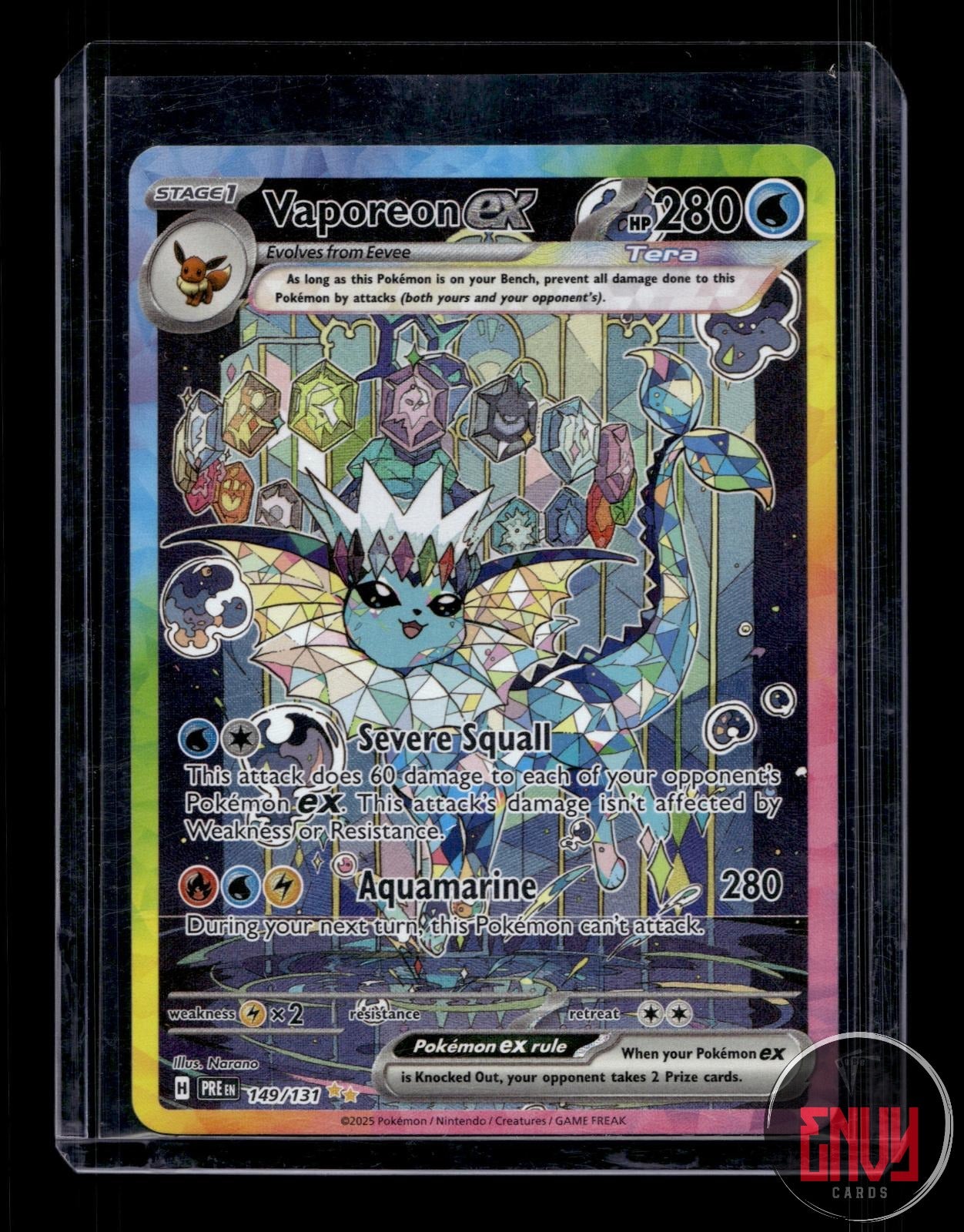 Vaporeon ex NM 149/131 Prismatic Evolutions Pokemon Holo