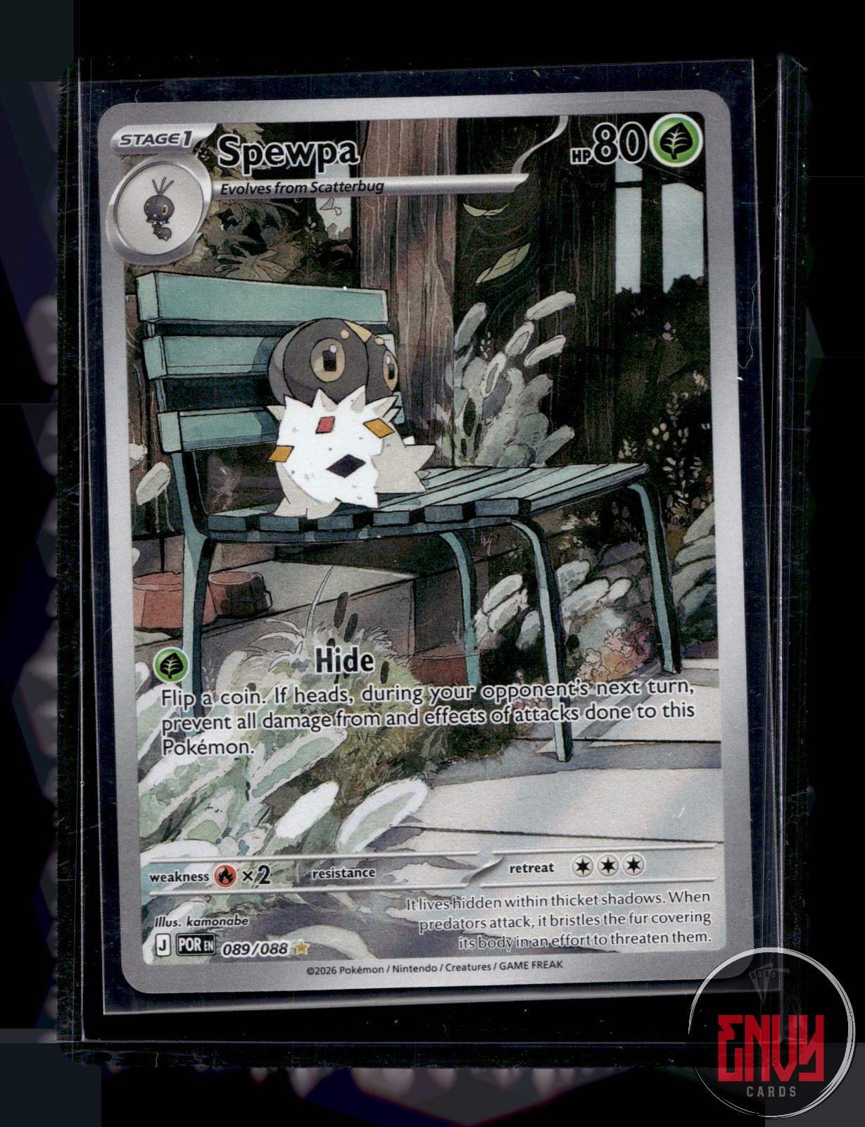 Spewpa Near Mint 089/088 Illustration Rare Perfect Order Pokemon